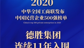 連續(xù)11年，樂山唯一！集團(tuán)上榜2020中國民營企業(yè)500強(qiáng)